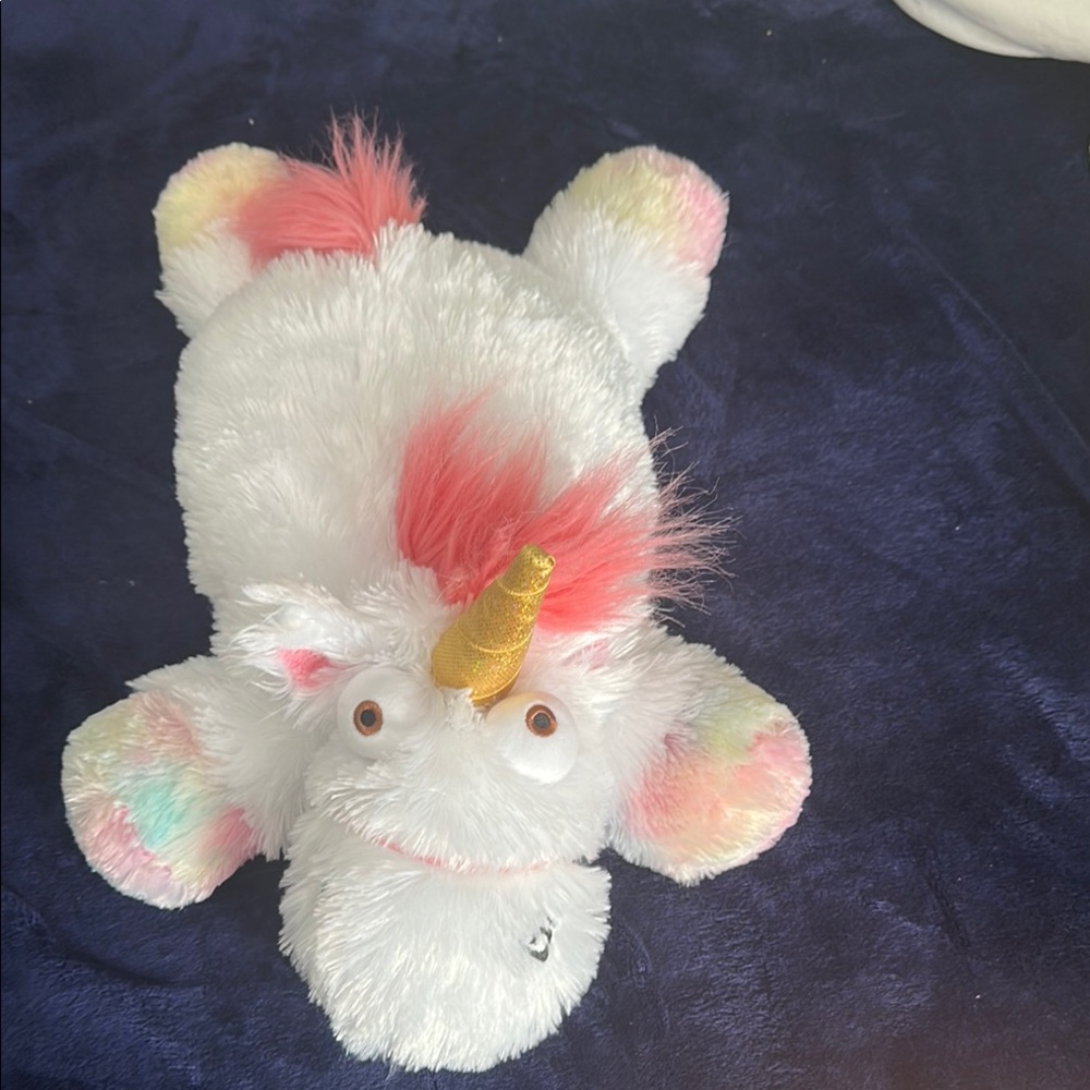 Universal White and Pink Stuffed Unicorn